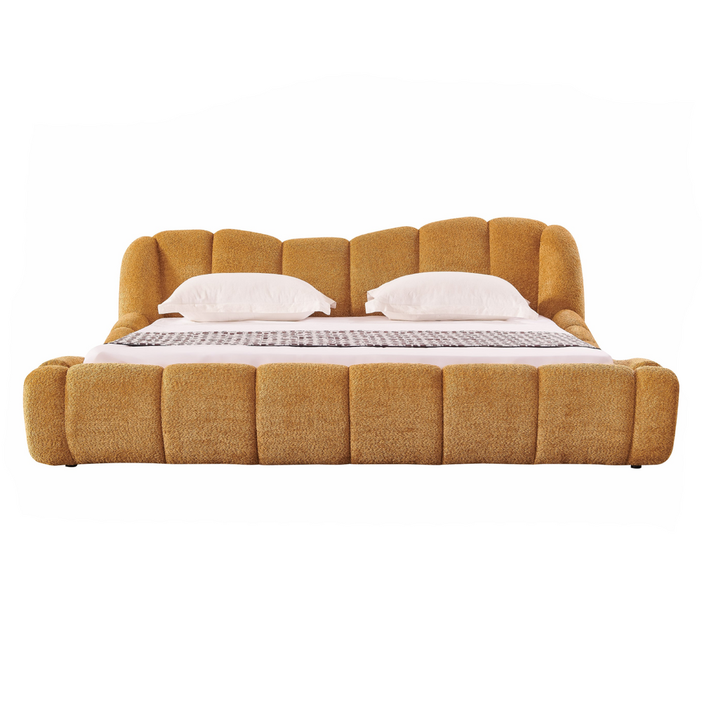 Janine - Modern Camel Fabric Bed - View 6
