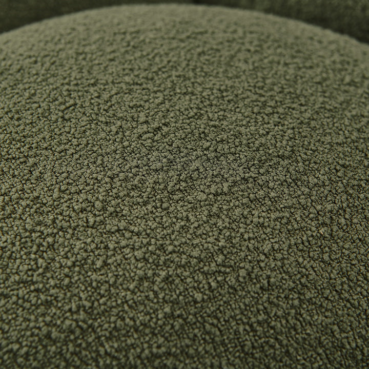 Yolonda - Modern Curved Green Fabric Loveseat