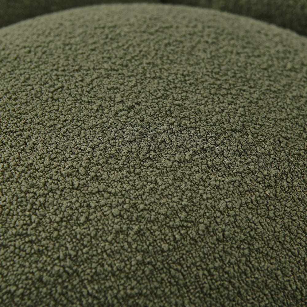 Yolonda - Modern Curved Green Fabric Loveseat - View 8