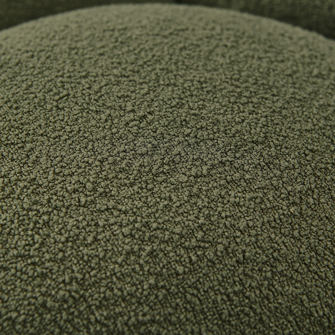 Yolonda - Modern Curved Green Fabric Loveseat