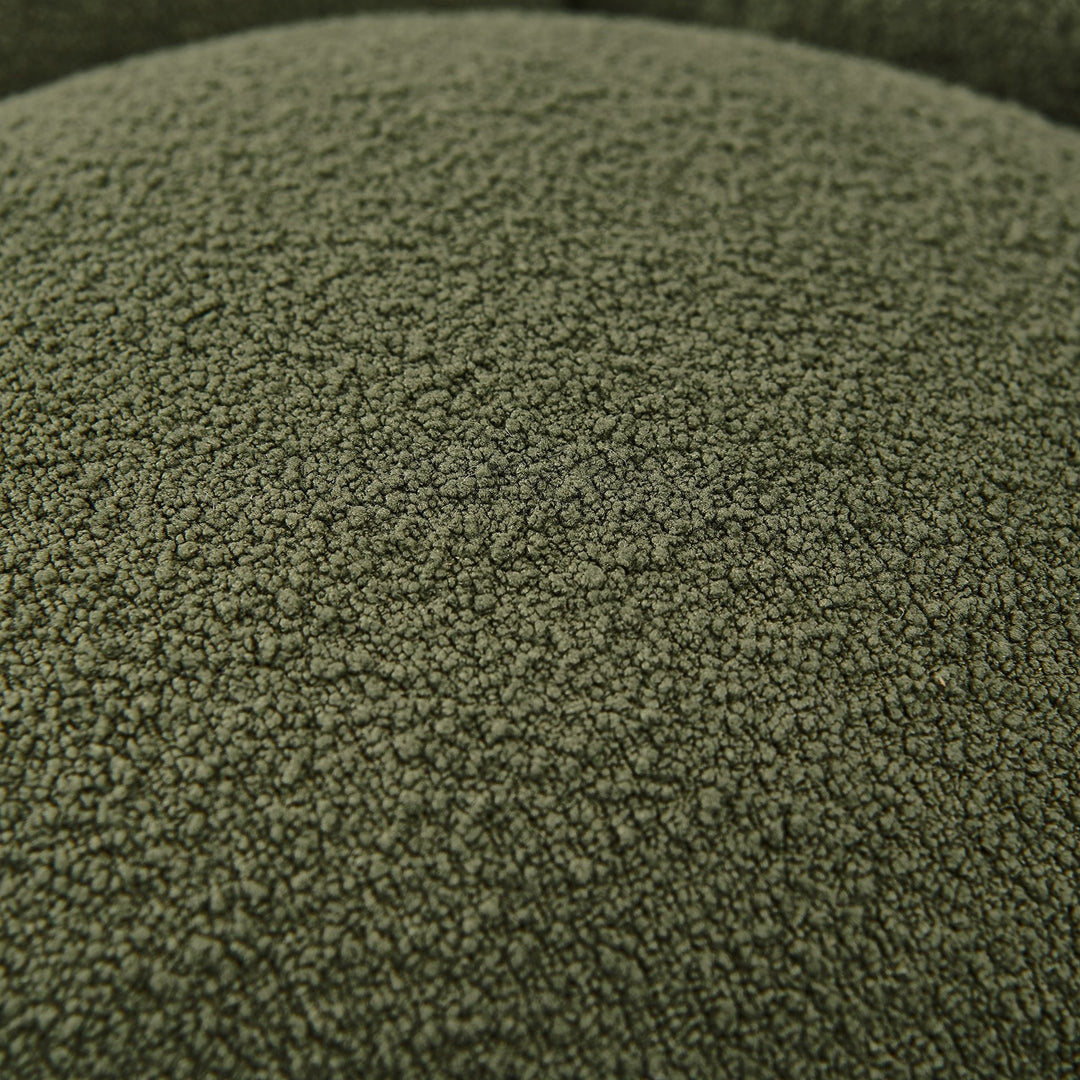 Yolonda - Modern Curved Green Fabric Sofa