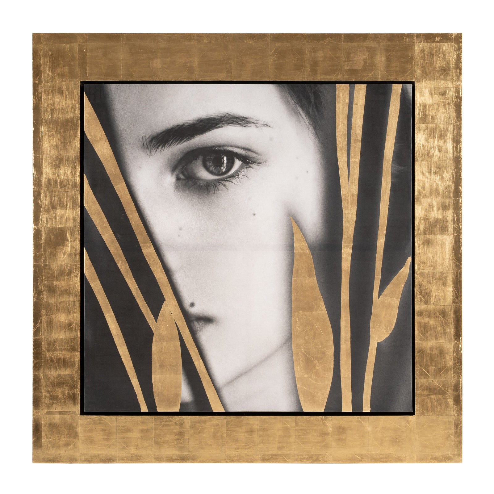 Kubia - Modern Gold 71" x 71" Painting