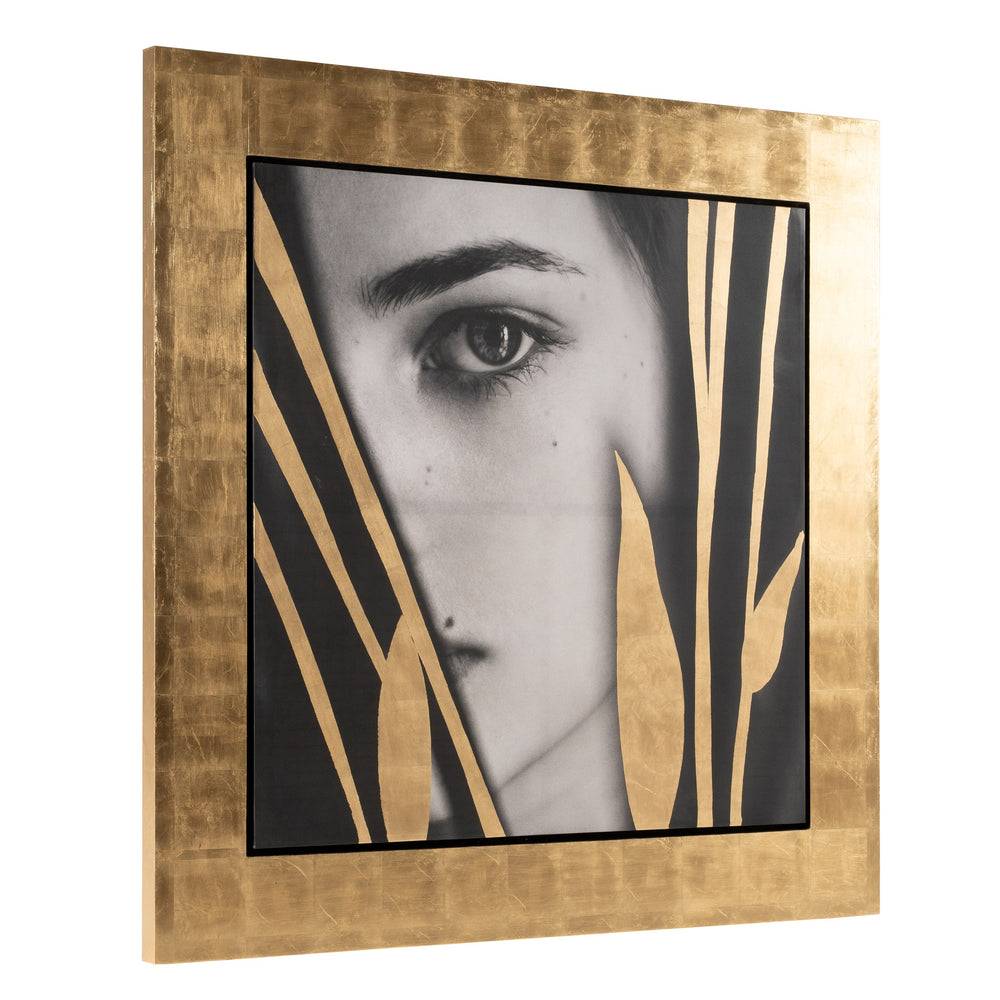 Kubia - Modern Gold 71" x 71" Painting - View 2