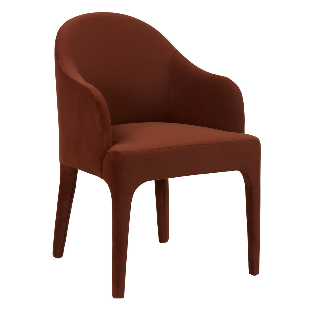 Reedy - Modern Rust Velvet Dining Chair