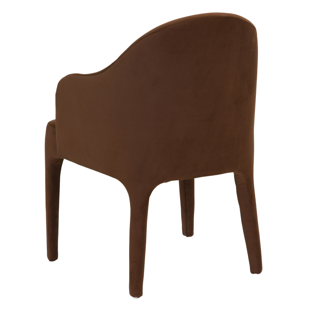 Reedy - Modern Rust Velvet Dining Chair