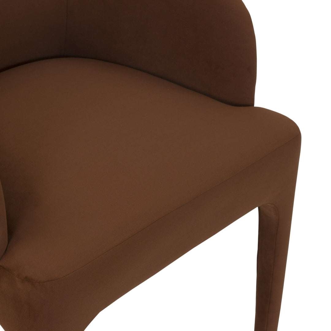 Reedy - Modern Rust Velvet Dining Chair