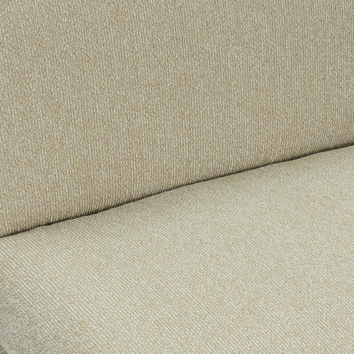 Petito - Modern Beige Fabric  Chestnut Accent Chair