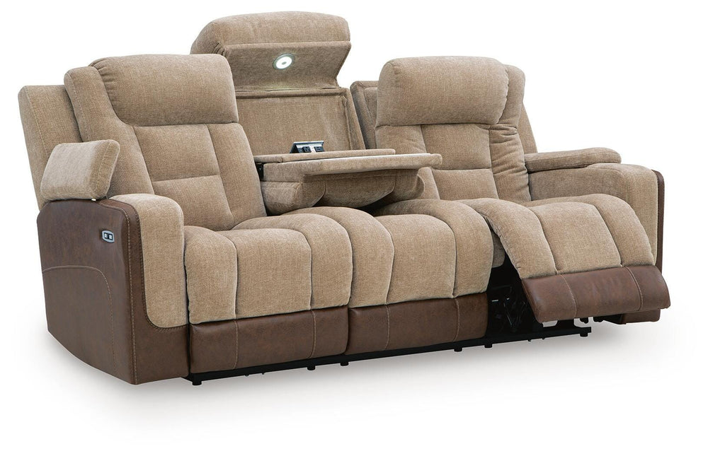 Mixed Motion Power Reclining Sofa - Brownstone (4)
