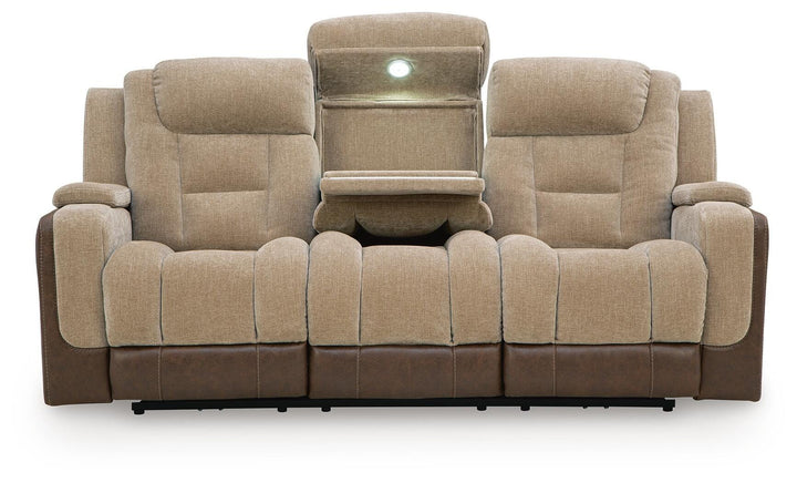 Mixed Motion Power Reclining Sofa - Brownstone (5)