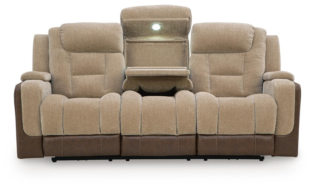 Mixed Motion Power Reclining Sofa - Brownstone (5)