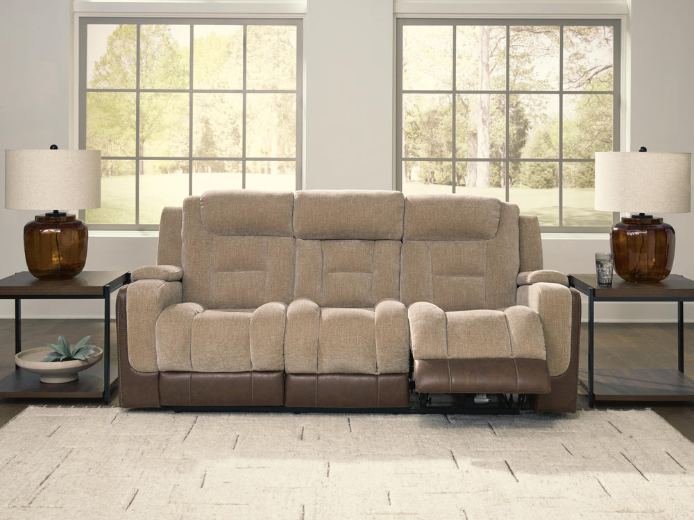 Mixed Motion Power Reclining Sofa - Brownstone (2)