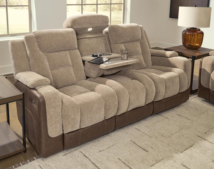 Mixed Motion Power Reclining Sofa - Brownstone (12)