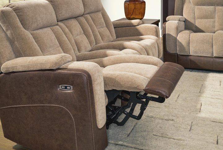 Mixed Motion Power Reclining Sofa - Brownstone (9)