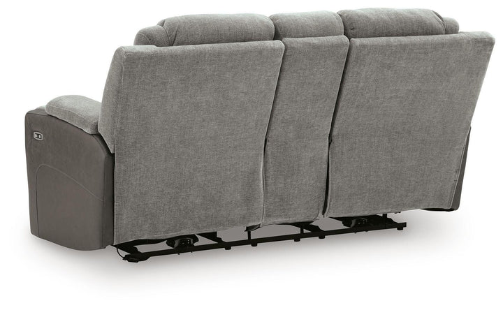 Mixed Motion Power Reclining Loveseat with Console - Shadow (5)