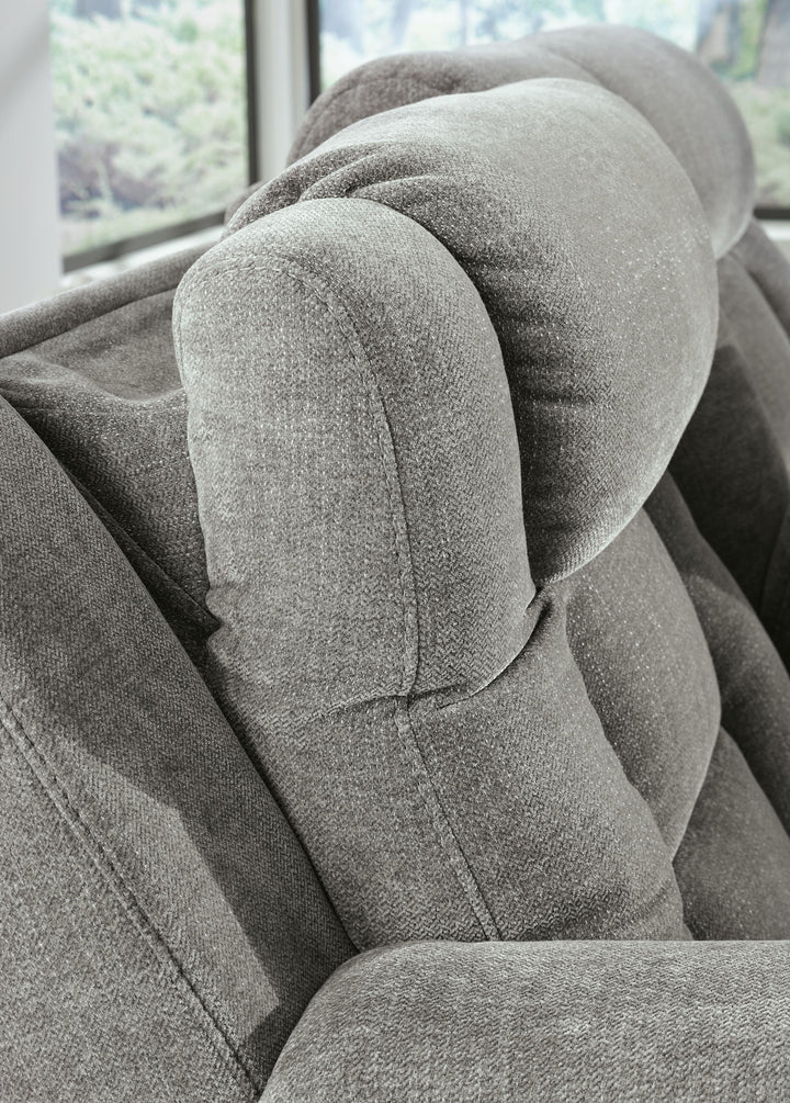 Mixed Motion Power Reclining Loveseat with Console - Shadow (11)