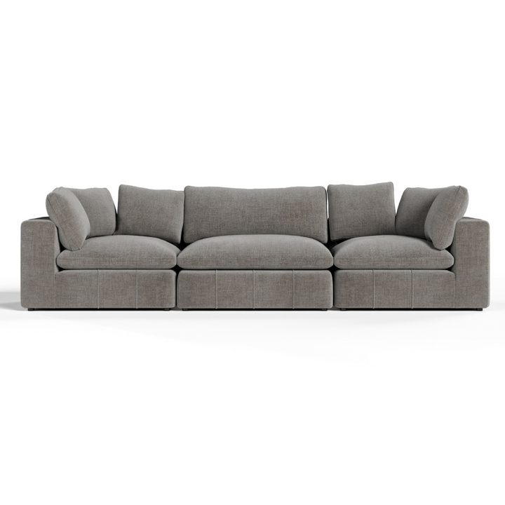 Vicki - Modern Grey Fabric Modular Sectional Sofa-3-Piece Sectional