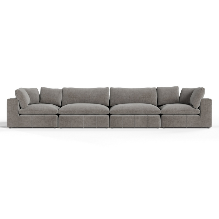 Vicki - Modern Grey Fabric Modular Sectional Sofa-4-Piece Sectional