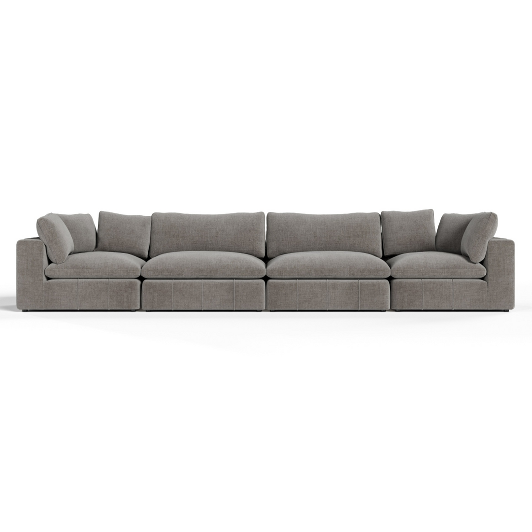 Vicki - Modern Grey Fabric Modular Sectional Sofa-4-Piece Sectional