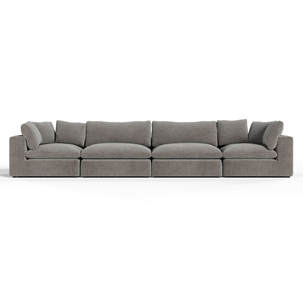 Vicki - Modern Grey Fabric Modular Sectional Sofa-4-Piece Sectional