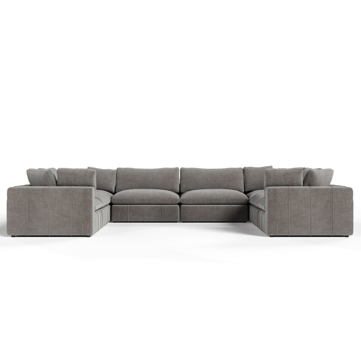 Vicki - Modern Grey Fabric Modular Sectional Sofa-8-Piece Sectional