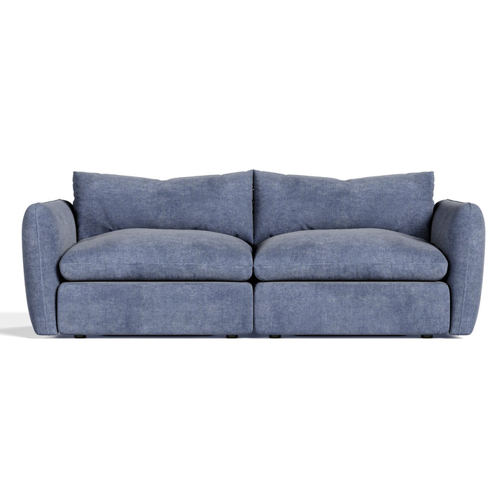 Kinsey - Modern Blue Fabric Modular Sectional Sofa-2-Piece Sectional