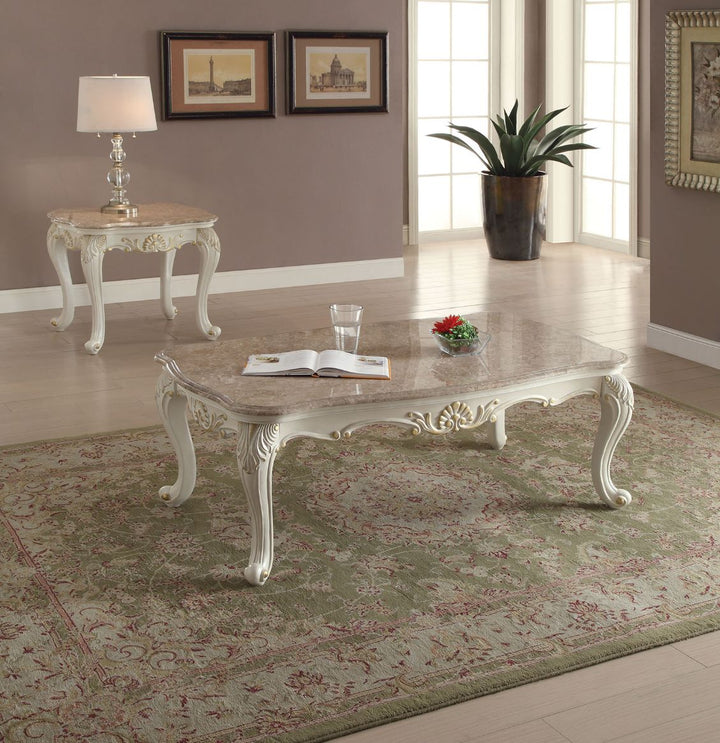Chantelle Coffee Table with Marble Top