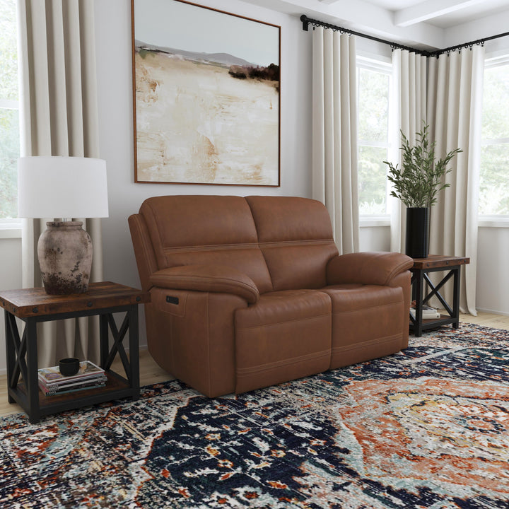 Jackson Power Reclining Loveseat With Power Headrests Whiskey