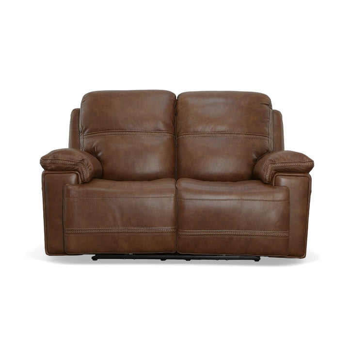 Fenwick Power Reclining Loveseat With Power Headrests Cognac
