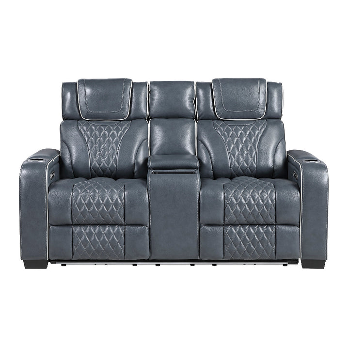 Apex Power Triple Leather Power Reclining Sofa &amp; Loveseat with Air Massage and Heat