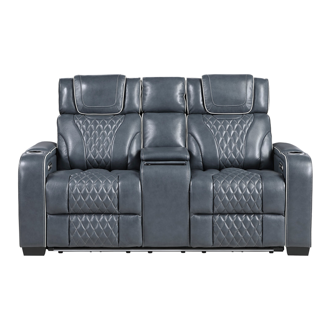 Apex Power Triple Leather Power Reclining Sofa & Loveseat with Air Massage and Heat