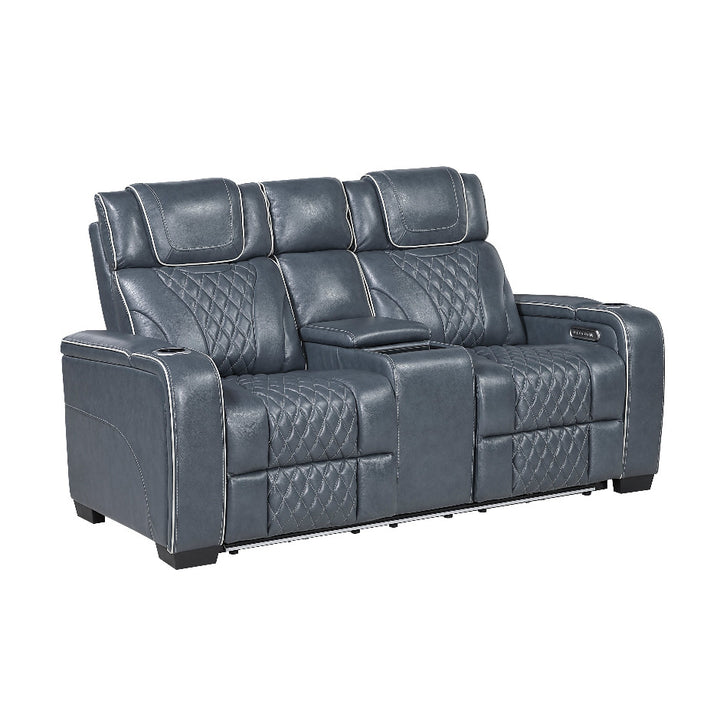 Apex Power Triple Leather Power Reclining Sofa &amp; Loveseat with Air Massage and Heat