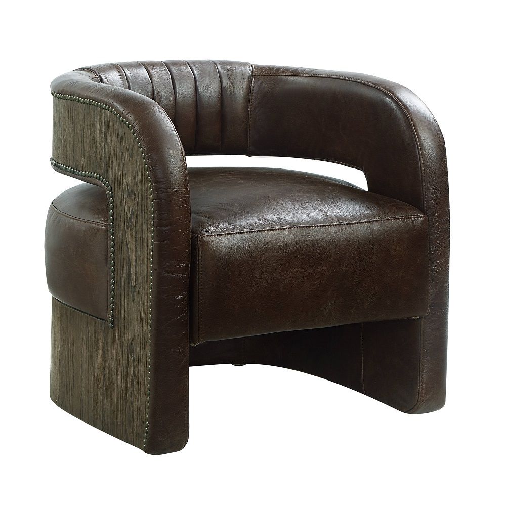 Feyre - Accent Chair - Espresso Top Grain Leather