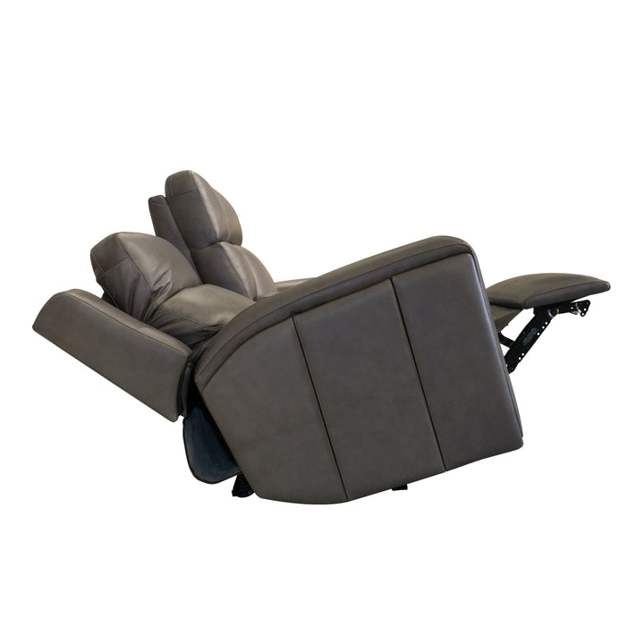 Wyatt Leather Power Reclining Loveseat with Console &amp; Power Headrests &amp; Lumbar