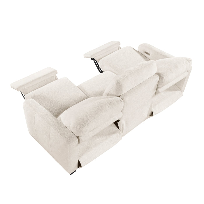Power Double Reclining Sofa with USB Charging Ports