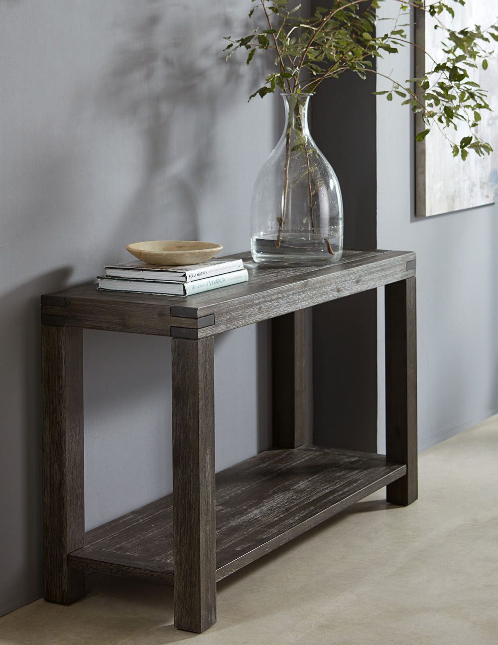 Modus Furniture 3Ft323 Meadow Solid Console Table In Graphite