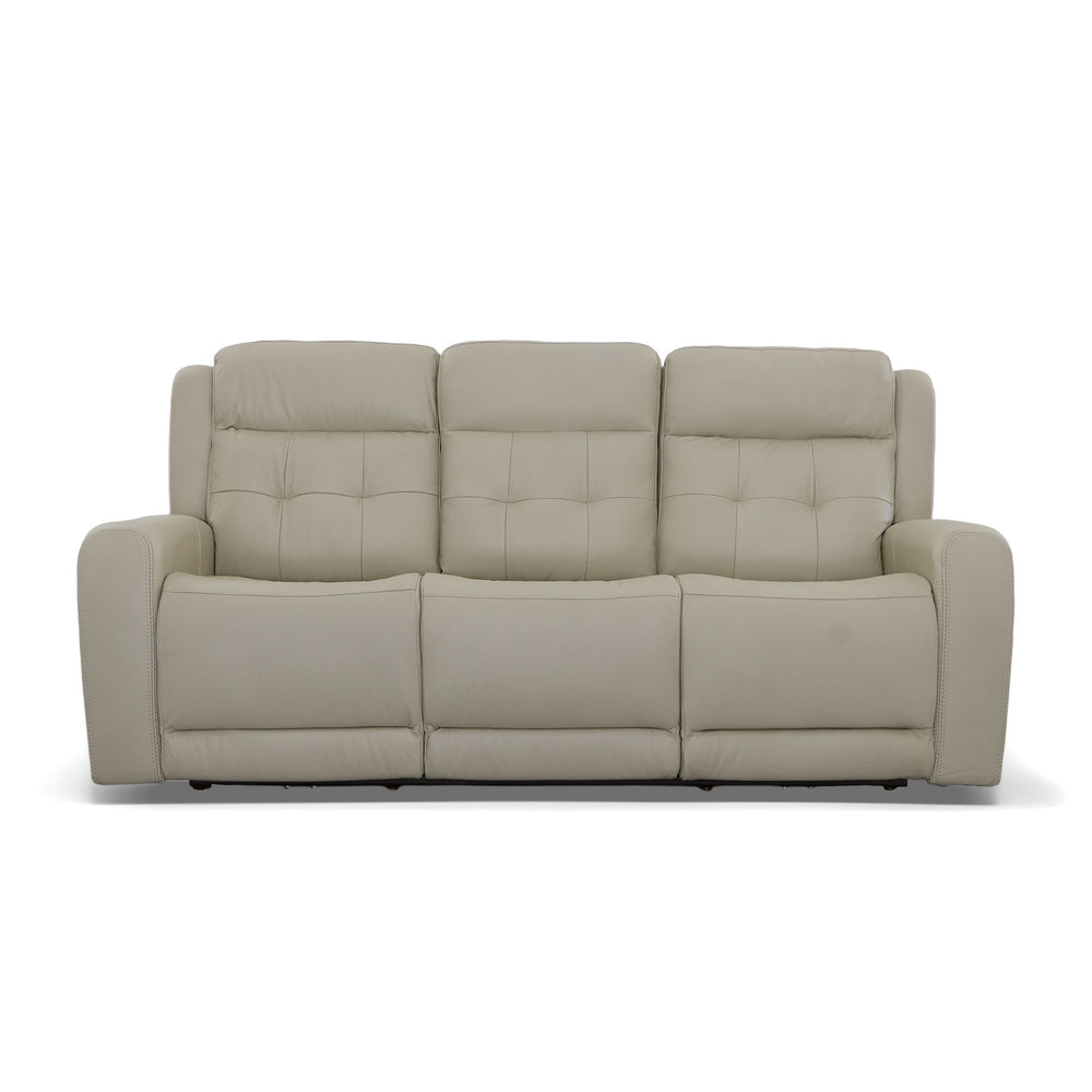 Grant Power Reclining Sofa With Power Headrests Ivory