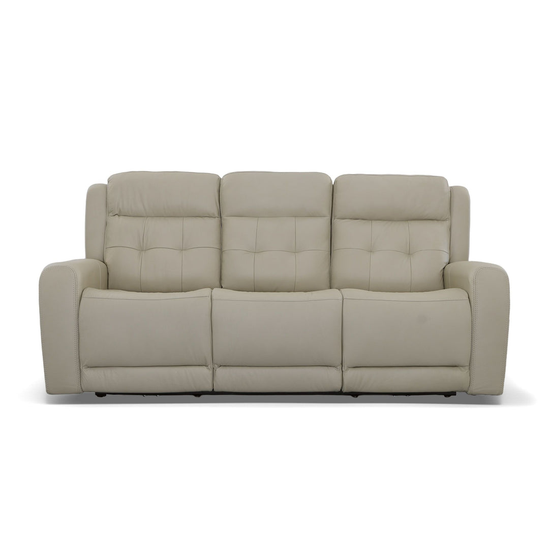 Flexsteel 1480-62PH-00911 Grant  Power Reclining Sofa With Power Headrests  Ivory