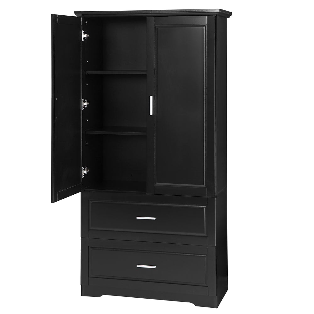 tall-bathroom-storage-cabinet-with-two-doors-and-drawers-black