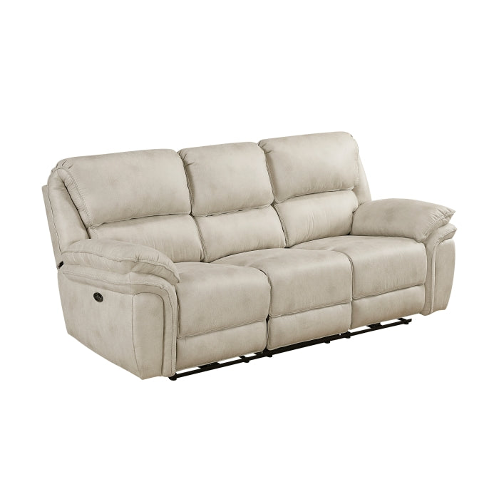 Power Double Reclining Sofa - Sand