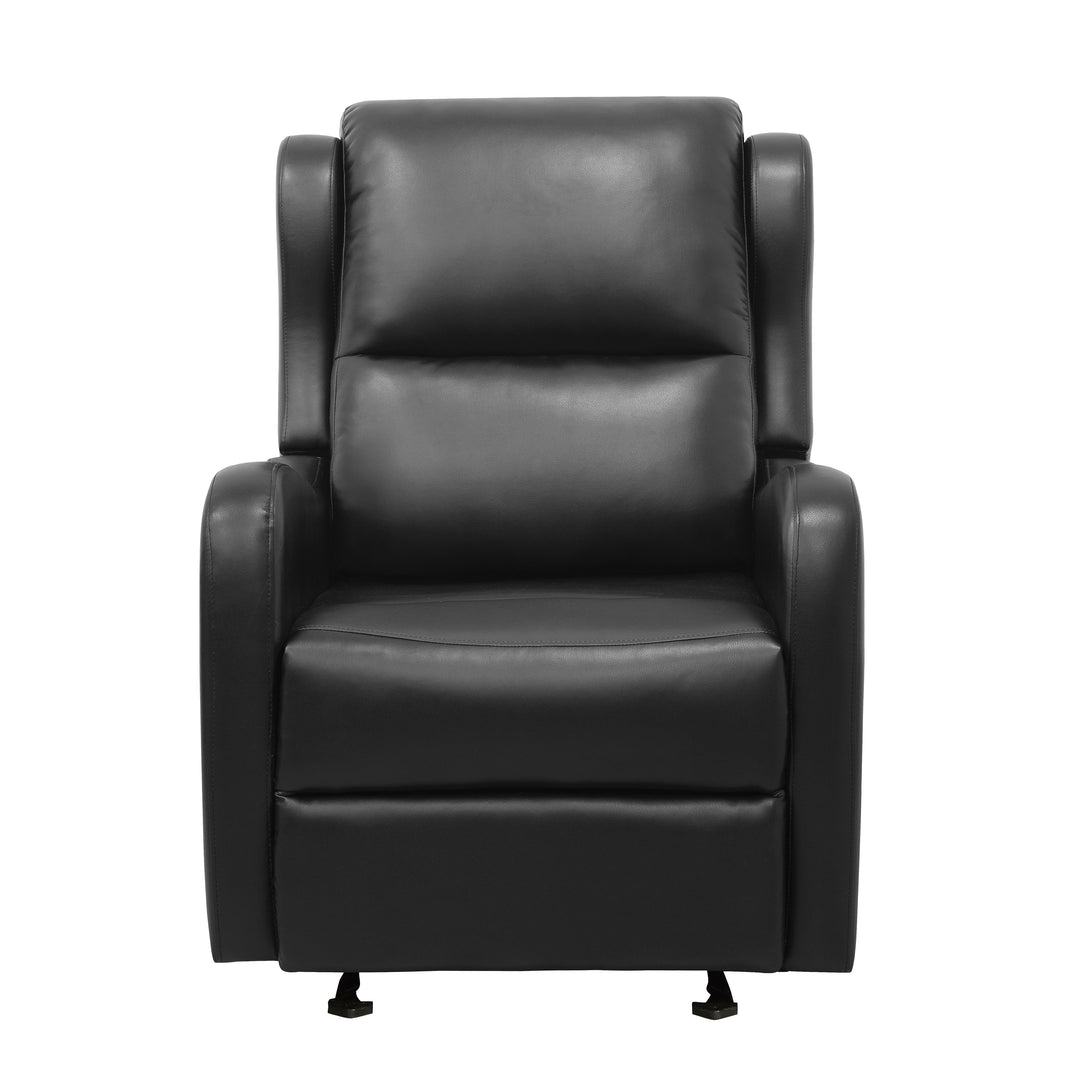Durant Black Faux Leather Glider Reclining Chair