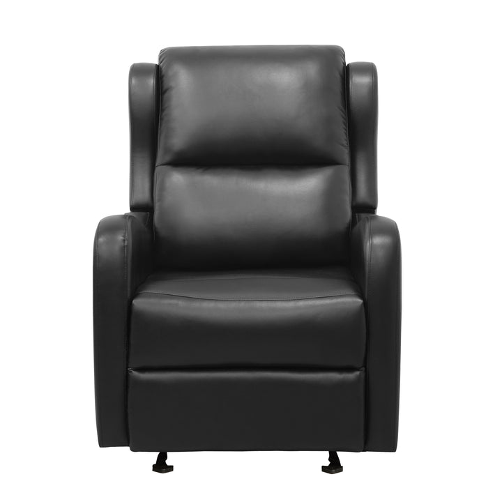 Durant Black Faux Leather Glider Reclining Chair