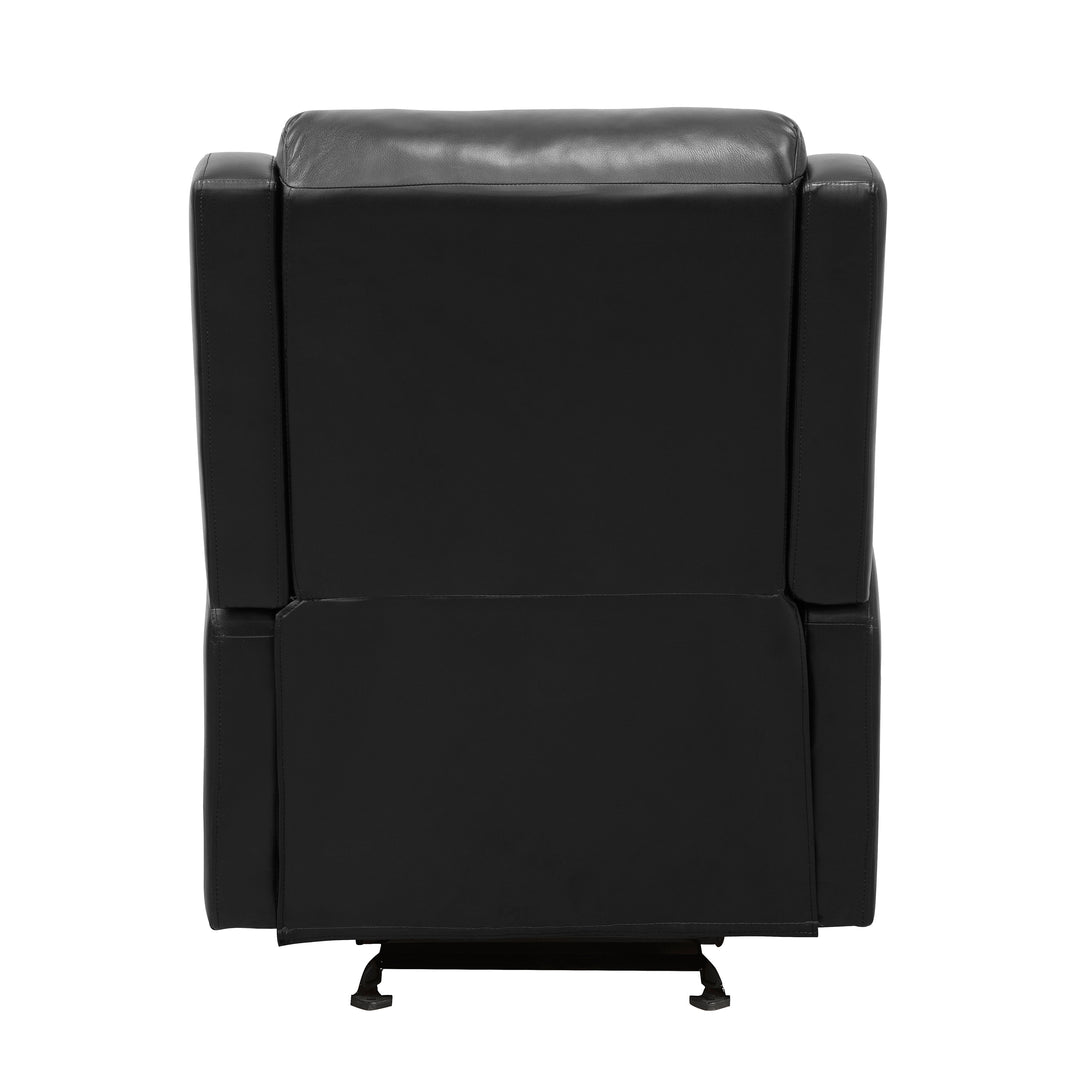 Durant Black Faux Leather Glider Reclining Chair