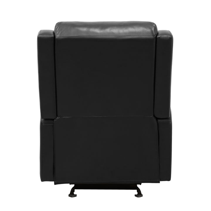 Durant Black Faux Leather Glider Reclining Chair
