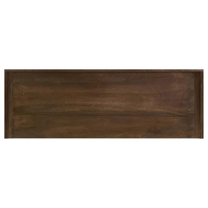 Ornelas - Console Table With Slatted Shelf - Mango Brown