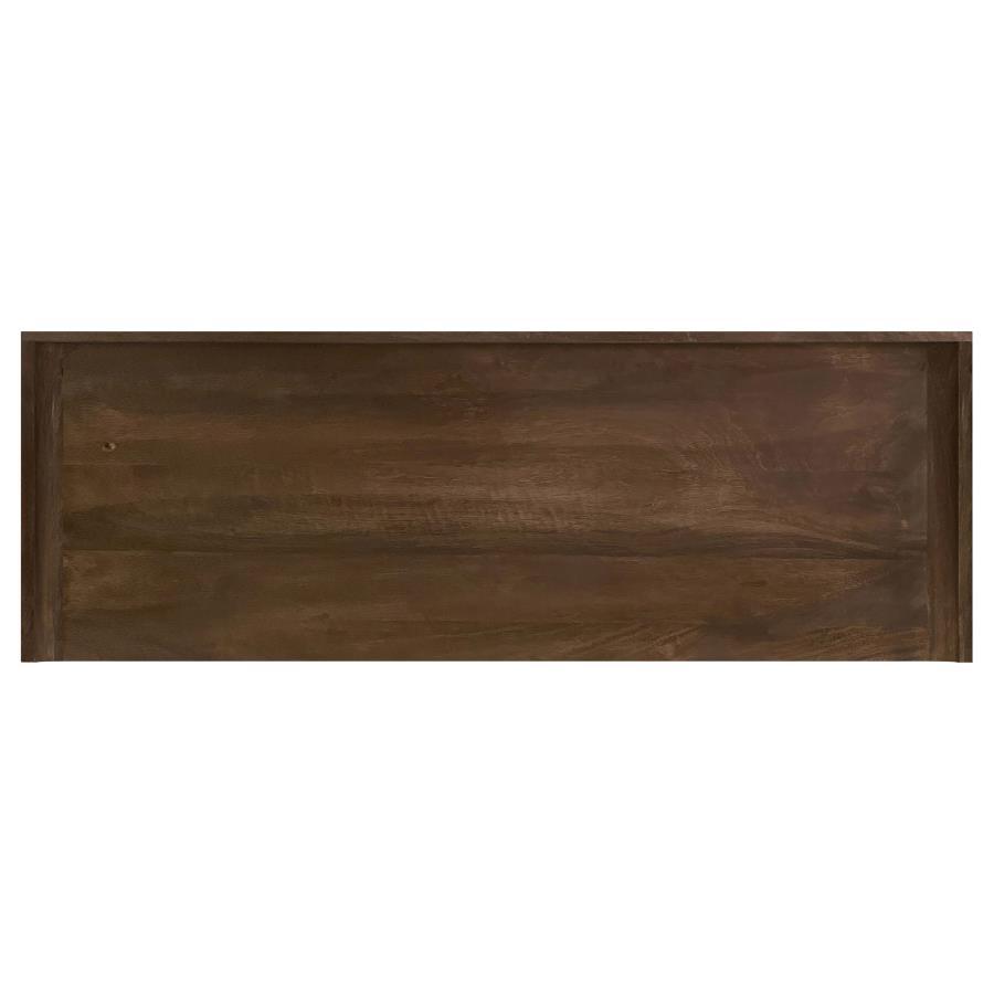 Ornelas - Console Table With Slatted Shelf - Mango Brown