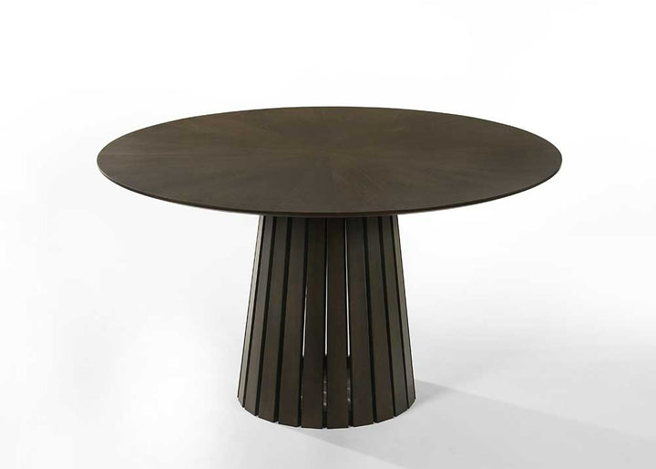 Weiss - Mid-Century Modern Wenge Round Dining Set