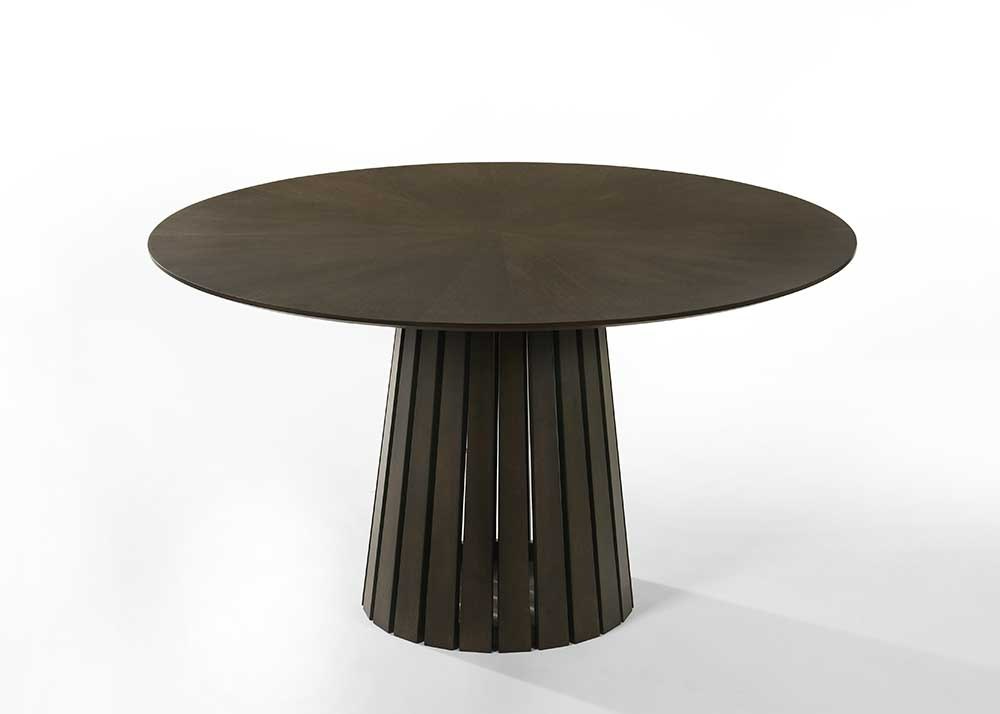 Weiss - Mid-Century Modern Wenge Round Dining Set
