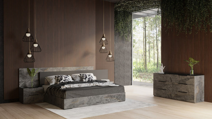 Ferrara - Modern Volcano Oxide Grey 4-Piece Bedroom Set