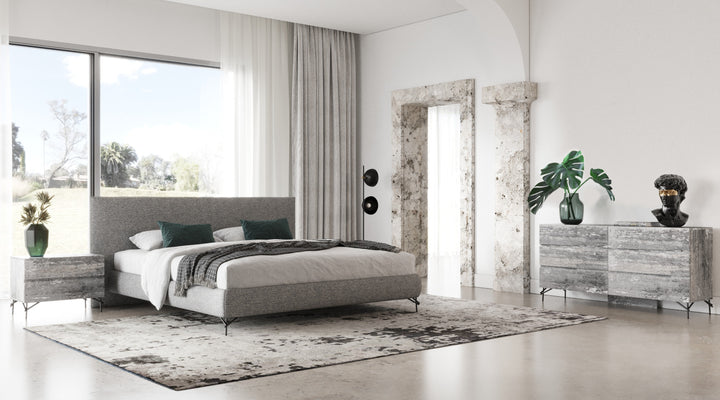Aria - Italian Modern Multi Grey 4-Piece Bedroom Set
