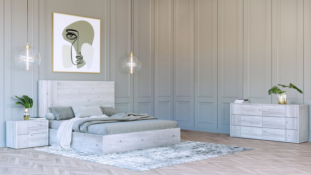 Asus - Modern Italian White 4-Piece Bedroom Set